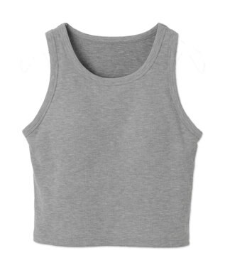 WEGO 【カップ付きインナー/SMサイズ展開】なちゅ盛れカップインアメスリタンク 杢グレー