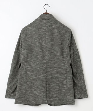 JOSEPH ABBOUD 【イタリア素材/軽量/ストレッチ】バックプリントジャージー ジャケット カーキ系