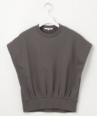 23区 【SLOW/WEB限定】コンパクトインレー フレンチスリーブ カットソー スレート