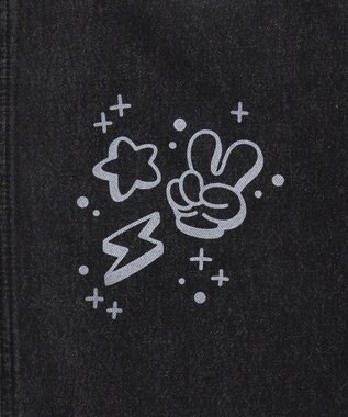 WEGO 【ウエスト紐で調整】イージーペインターグラフィックデニムパンツ 柄2