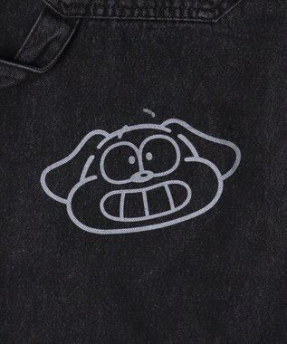 WEGO 【ウエスト紐で調整】イージーペインターグラフィックデニムパンツ 柄2