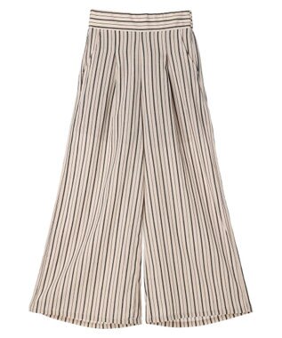 Green Parks ・ＥＬＥＮＣＡＲＥ　ＤＵＥ　ストライプワイドパンツ Beige