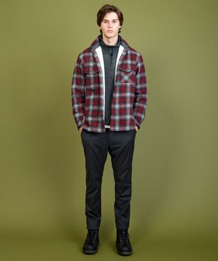 JOSEPH ABBOUD MOUNTAIN オーガニックラフィーネル ボアインナー シャツ ワイン系4