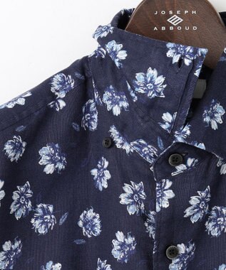 JOSEPH ABBOUD 【麻100％・軽い・涼しい】モイスチャー リネン シャツ ネイビー系6