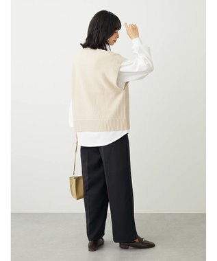 Green Parks ＳＥＴ２点モックネックカノコベスト＋ロンＴＥＥ Light Beige