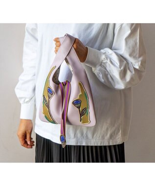 tsumori chisato CARRY 花ししゅう ハンドバッグ ミニバッグ お財布バッグ