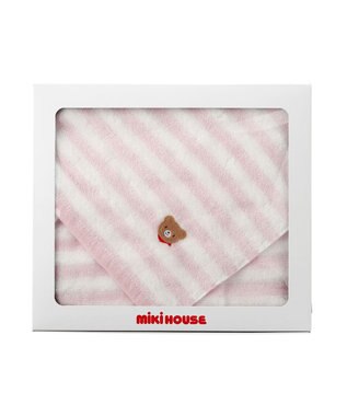MIKI HOUSE HOT BISCUITS 【ミキハウス】 バスタオル【BOX付き】 ピンク