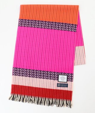 J.PRESS YORK STREET 【UNISEX】【CORNILLON】マルチカラー マフラー ピンク系1