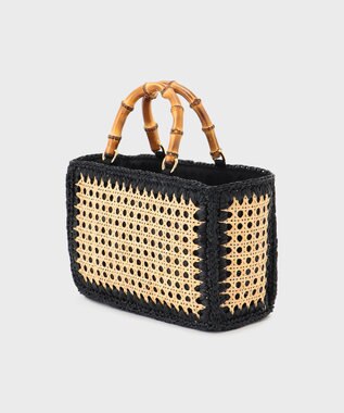 GRACE CONTINENTAL Caterina bertini  バンブーカゴバック ブラック