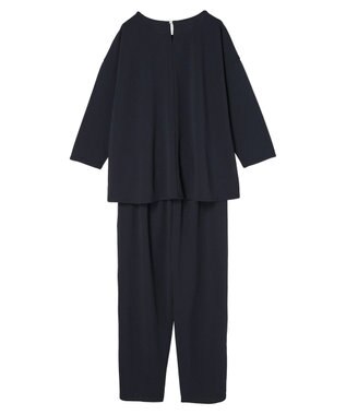 CRAFT STANDARD BOUTIQUE ８分丈ウエストタックオールインワン Navy