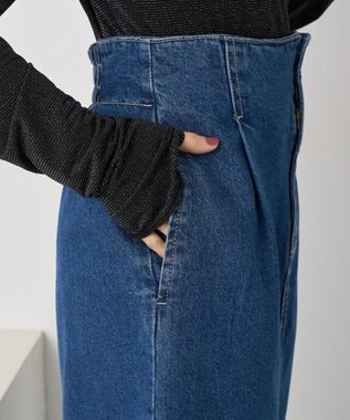 earth music&ecology ナローデニムスカート Medium Indigo