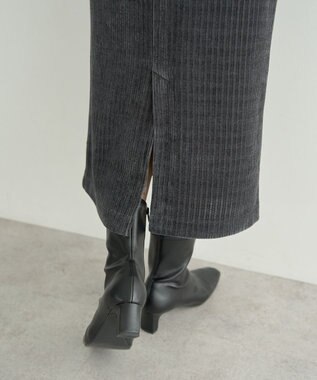 YECCA VECCA コーデュロイナロースカート Charcoal Gray