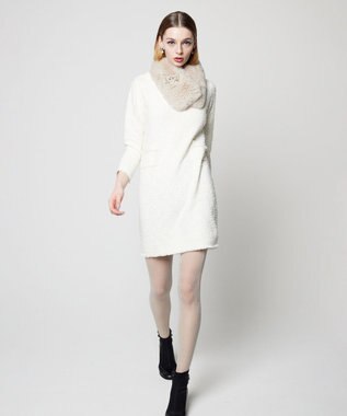 TOCCA 【洗える！】UNSNARL TWEED ドレス ホワイト系