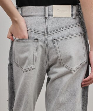 GRACE CONTINENTAL リメイクフレアデニムパンツ ブラック