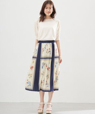 組曲 S シアーパフ袖 ニット ベージュ系9