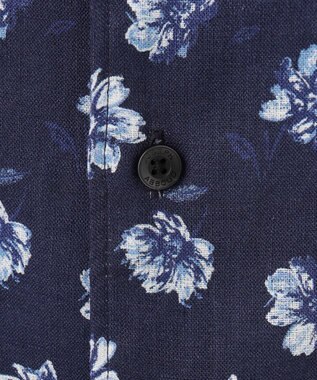 JOSEPH ABBOUD 【麻100％・軽い・涼しい】モイスチャー リネン シャツ ネイビー系6