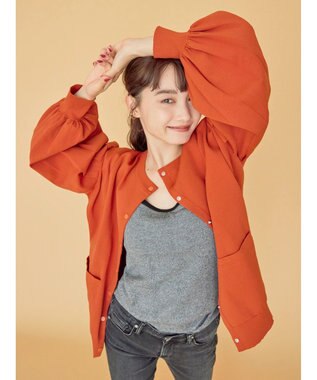 AMERICAN HOLIC エコカルットクルーネックカーディガン Terracotta