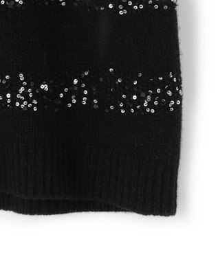 23区 【滝沢眞規子さん着用/一部店舗限定】スパングルボーダー ニット ブラック系