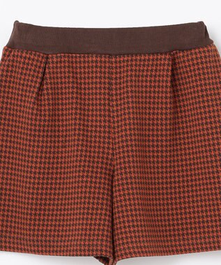 組曲 KIDS 【110-140㎝】ハウンドトゥースラップ キュロット オレンジ系3