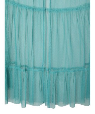 Green Parks ・ＥＬＥＮＣＡＲＥ　ＤＵＥ　２ｗａｙチュールキャミワンピ Turquoise Blue