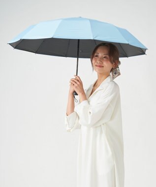 MOONBAT 【遮光100％/超軽量/耐久性】マジで軽い傘 晴雨兼用 折りたたみ日傘 マジカルテックプロテクション Tough 12 rib 55cm ペールスカイ