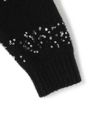 23区 L 【滝沢眞規子さん着用/一部店舗限定】スパングルボーダー ニット ブラック系