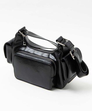 WEGO ポケットデザインショルダー ブラック