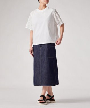 Paul Smith レーススリーブ コンビネーション 半袖カットソー ホワイト