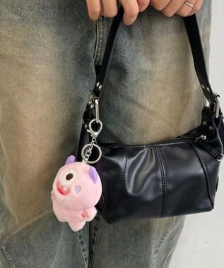 WEGO ハッピーモンスターぬいぐるみキーホルダー ピンク