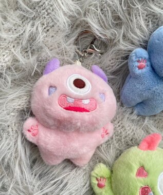 WEGO ハッピーモンスターぬいぐるみキーホルダー ピンク