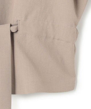 BEIGE， PORDIC / ドロスト付きノーカラージャケット Taupe