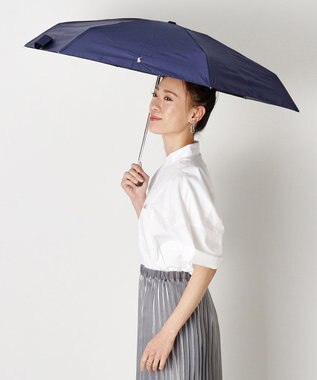 MOONBAT 【WEB限定】POLO RALPH LAUREN(ポロ ラルフローレン) 晴雨兼用日傘 折りたたみ傘 コンパクト PPワンポイント刺繍 一級遮光 遮熱 UV ディープブルー
