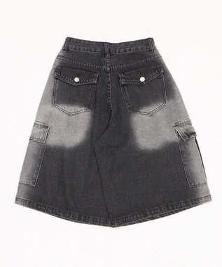 WEGO フラップポケットニータックカーゴハーフパンツ ブラック