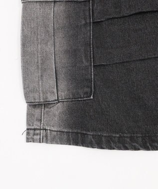 WEGO フラップポケットニータックカーゴハーフパンツ ブラック