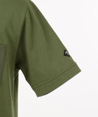 JOSEPH ABBOUD MOUNTAIN JC天竺Ｘドットエアー Tシャツ カーキ系