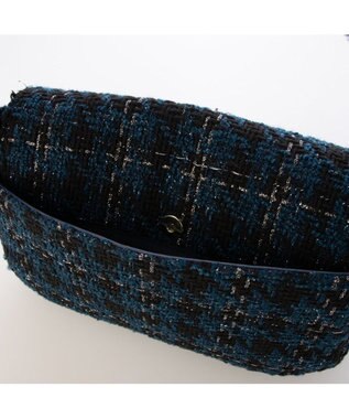 UNBILLION カシュカシュ cachecache / ツイード2wayハンドルフラップショルダー ネイビー