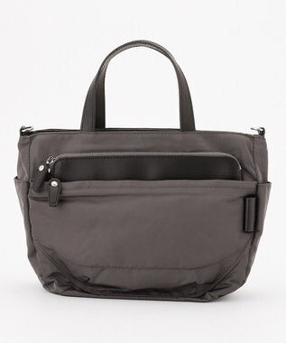 Y'SACCS ポリエステルツイル 2WAYトートバッグ ダークグレー