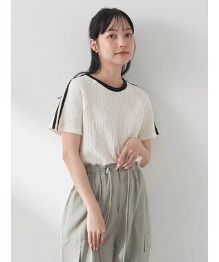 earth music&ecology ラインジャガードプルオーバー Off White