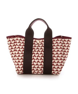 UNBILLION カシュカシュ cachecache / 柄アソートジャガード2wayトートバッグ ワイン