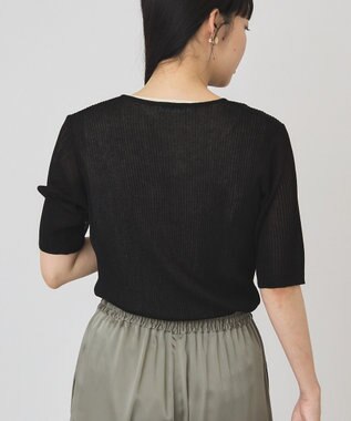 AMERICAN HOLIC 【2点セット】シアーリブヘンリーネックニット＋タンクトップ Black