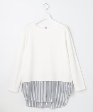 J.PRESS LADIES 【接触冷感・UVケア】レイヤードジャージー カットソー ブラック系1