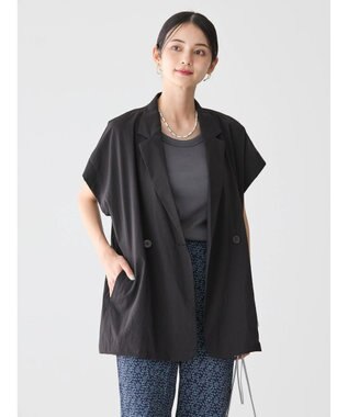 AMERICAN HOLIC 接触冷感Ｗボタンジレ Black