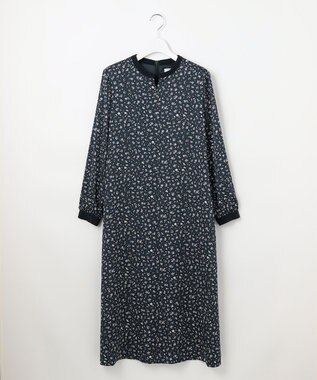 J.PRESS LADIES L 【洗える】スパンウェーブフラワープリント ワンピース ブルー系5