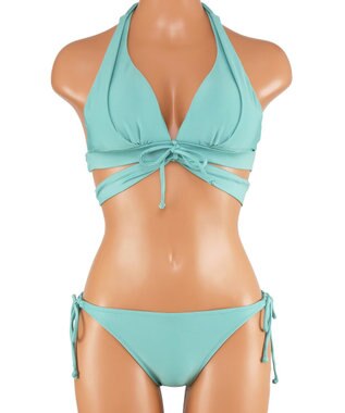 San-ai Resort（三愛水着楽園） 【SALE】ナチュラルだけどしっかり盛れる【ナチュラルアップブラ】　ノンワイヤービキニ　7M・9M　【San-ai Resort（サンアイリゾート）】 グリーン