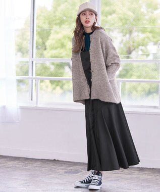 Tiaclasse 【洗える】ランダムリブニットプルオーバー ターコイズ