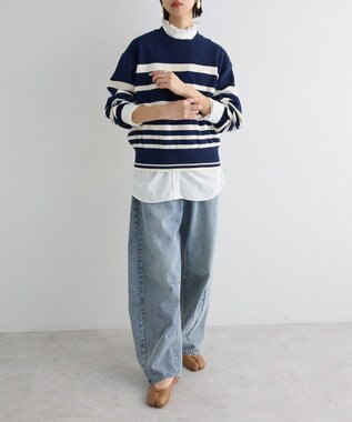 Green Parks フリルブラウス Off White