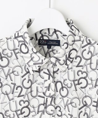 23区GOLF 【WOMEN】【吸水速乾・UVケア】ＭＯＶＥロゴ カノコ 半袖シャツ ブラック系5