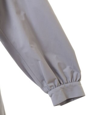 earth music&ecology ドロストミドル丈パーカー グレイッシュブルー