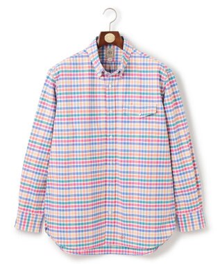 J.PRESS MEN 【KING SIZE】コットンオックス マルチチェック シャツ / ボタンダウン