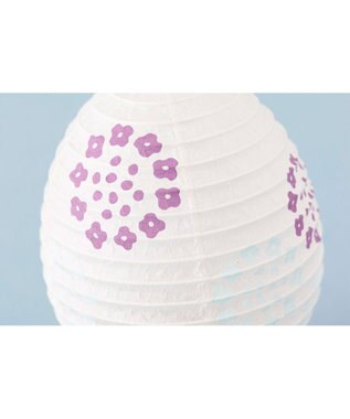 ちょうちん堂 【きもち】EGAO 紫陽花 ちょうちん ライト ホワイト